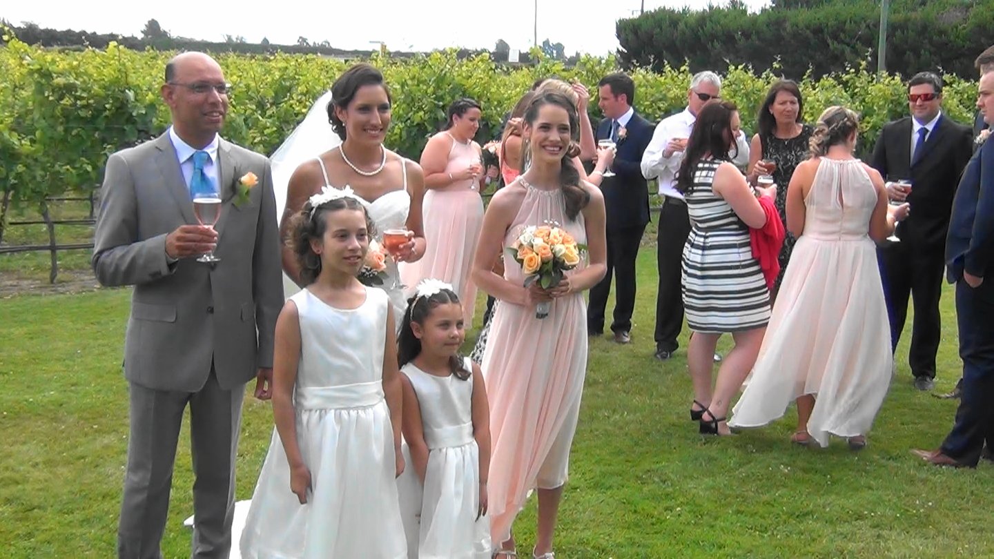 Deepa Dassanayake with his family at a wedding